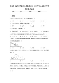 湖北省武汉市武昌区八校联考2022-2023学年八年级下学期期中数学试卷