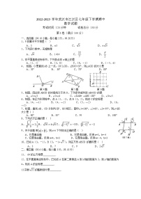 湖北省武汉市江汉区2022-2023学年七年级下学期期中数学试卷+