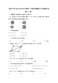 重庆市璧山中学校2021-2022学年八年级上学期半期（期中）测试（A卷）数学试卷(含答案)