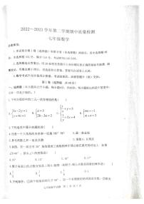 山东省泰安市东平县2022-2023学年七年级下学期4月期中数学试题