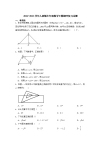 2022-2023学年人教版七年级数学下册期中复习试卷