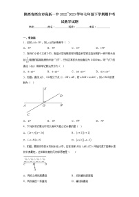 陕西省西安市高新一中2022_2023学年七年级下学期期中考试数学试题