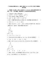 广东省清远市佛冈县水头、汤塘二校联考2022-2023学年八年级下学期期中考试数学试卷