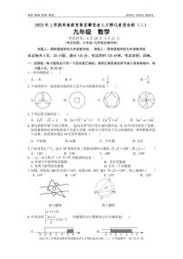 2023年上学期周南教育集团攀登者人才孵化素质诊断（二）九年级期中考试数学试卷无答案