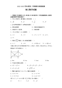 山东省济宁任城区2022-2023学年八年级下学期期中质量检测数学试卷(含答案)