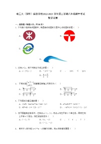 广东省深圳市南山区哈工大（深圳）实验学校2022-2023学年下学期八年级期中考试数学试卷+