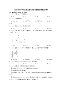 2022-2023学年北师大版七年级下册数学期中复习卷