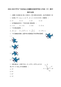 2022-2023学年广东省汕头市潮阳区骏荣学校七年级（下）期中数学试卷（含解析）