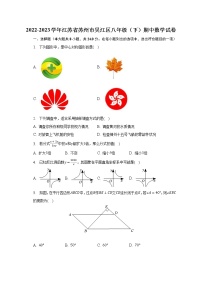 江苏省苏州市吴江区2022-2023学年八年级下学期期中数学试卷（含答案）