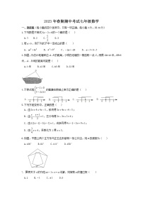 河南省南阳市桐柏县2022-2023学年七年级下学期4月期中数学试题（含答案）