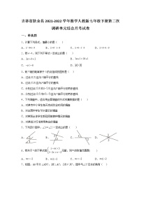 吉林省扶余县2021-2022学年数学人教版七年级下册第二次调研单元综合月考试卷(含答案)