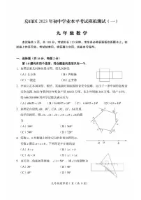 2023年北京市房山区九年级一模数学试卷