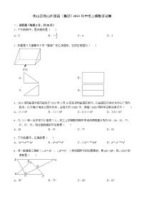 2023年广东省深圳市南山区南山外国语（集团） 中考二模数学试卷(含答案)