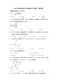 2023年河南省周口市项城市中考数学一模试卷(含答案)