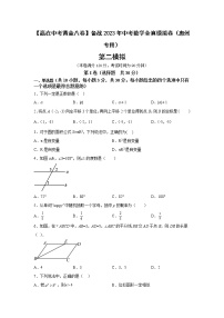 惠州卷02-【赢在中考·黄金8卷】备战2023年中考数学全真模拟卷（广东惠州专用）