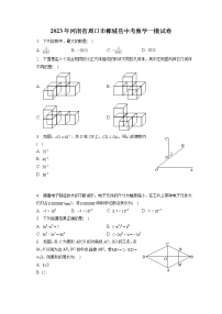 2023年河南省周口市郸城县中考数学一模试卷(含答案解析)