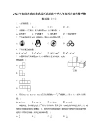 2023年湖北省武汉市武昌区武珞路中学九年级四月调考数学模拟试卷（二）(含答案解析)