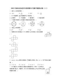 2023年湖北省武汉市新观察中考数学模拟试卷（三）(含答案解析)