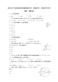 2023年广东省东莞市东城实验中学、东城中学、可园中学中考数学一模试卷（含答案解析）