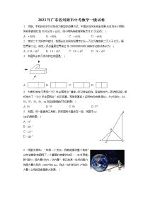 2023年广东省河源市中考数学一模试卷（含答案解析）