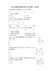 2023年湖南省邵阳市绥宁县中考数学一检试卷（含答案解析）