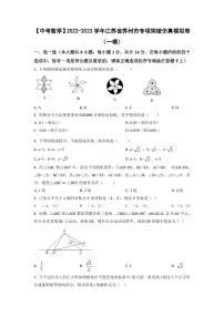 【中考数学】2022-2023学年江苏省苏州市专项突破仿真模拟卷（一模二模）含答案