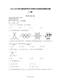 2022-2023学年安徽省蚌埠市中考数学专项突破仿真模拟试题（一模二模）含答案