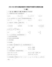 2022-2023学年安徽省淮南市中考数学专项提升仿真模拟试题（一模二模）含答案
