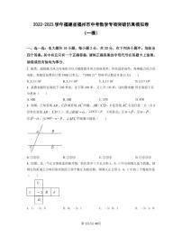 2022-2023学年福建省福州市中考数学专项突破仿真模拟卷（一模二模）含答案