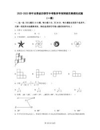 2022-2023学年甘肃省白银市中考数学专项突破仿真模拟试题（一模二模）含答案