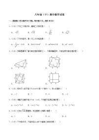 沪科版数学八年级下册 期中数学试卷 及答案解析2