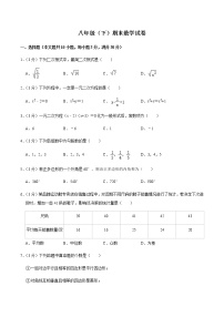 沪科版数学八年级下册 期末数学试卷 及答案解析2