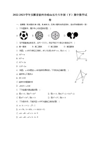 2022-2023学年安徽省宿州市砀山五中八年级（下）期中数学试卷（含解析）