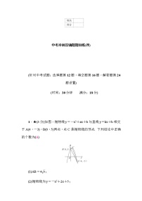 中考数学复习中考冲刺压轴题题组练(四)含答案