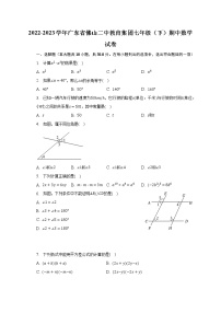 2022-2023学年广东省佛山二中教育集团七年级（下）期中数学试卷（含解析）