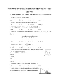 2022-2023学年广东省汕头市潮阳区骏荣学校八年级（下）期中数学试卷（含解析）