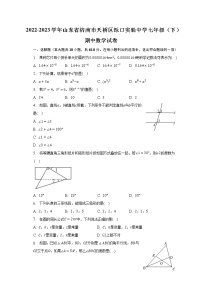 2022-2023学年山东省济南市天桥区泺口实验中学七年级（下）期中数学试卷（含解析）