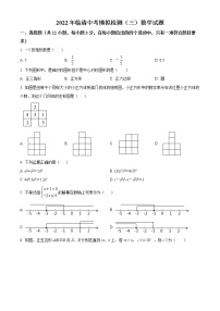 精品解析： 2022年山东省聊城临清市中考三模数学试题（原卷版）