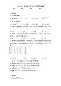 2023年上海市宝山区中考二模数学试题