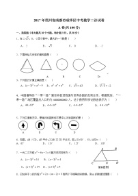 成都市成华区2017年九年级二诊数学试题及答案