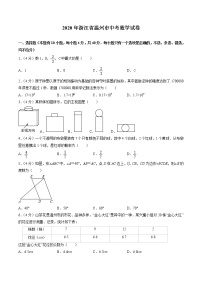 2020年浙江省温州市中考数学试卷（原卷版）