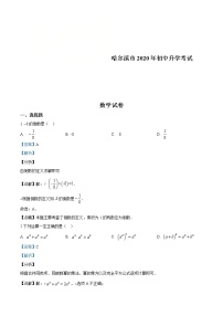 黑龙江省哈尔滨市2020年中考数学试题（解析版）