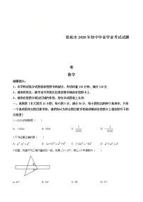 湖南省娄底市2020年中考数学试题（原卷版）