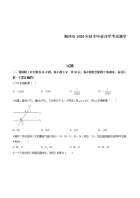 湖北省随州市2020年中考数学试题（原卷版）