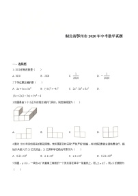 湖北省鄂州市2020年中考数学试题（原卷版）