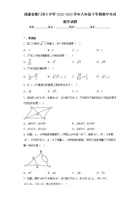 福建省厦门双十中学2022-2023学年八年级下学期期中考试数学试题