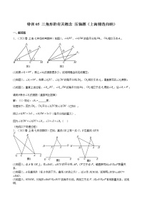 特训05 三角形的有关概念 压轴题（上海精选归纳）-2022-2023学年七年级数学下册期中期末挑战满分冲刺卷（沪教版，上海专用）