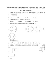 2022-2023学年湖北省武汉市汉阳区二桥中学九年级（下）月考数学试卷（3月份）（含解析）