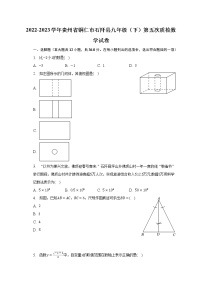 2022-2023学年贵州省铜仁市石阡县九年级（下）第五次质检数学试卷（含解析）