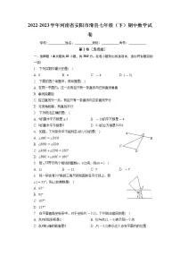 河南省安阳市滑县2022-2023学年七年级下学期期中数学试卷